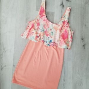 Roxy NWT coral sleeveless mini dress